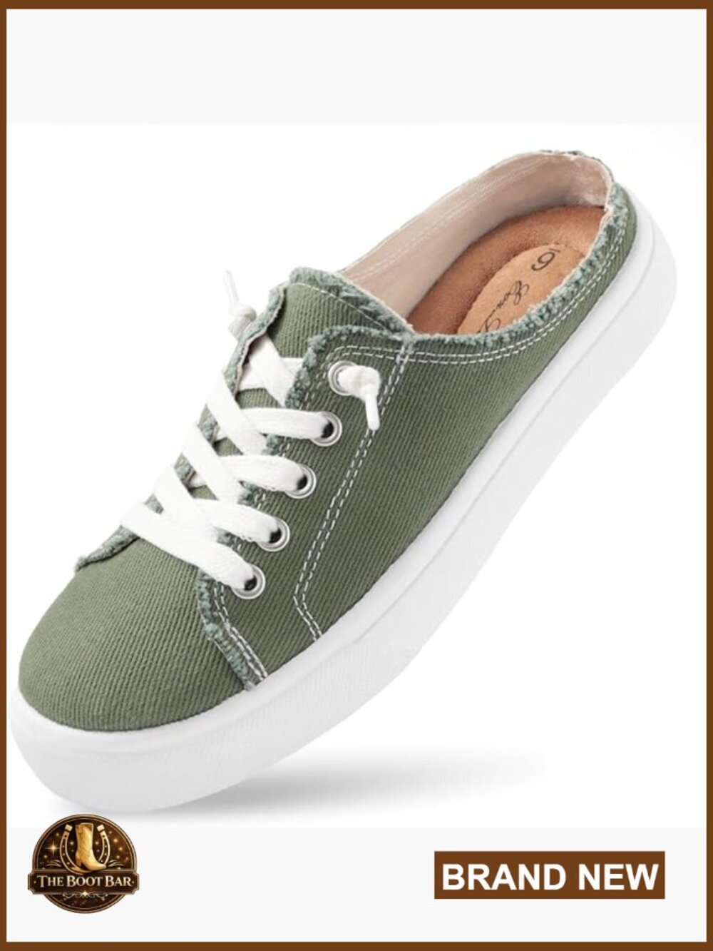 Slip-on Canvas Mule Sneakers Backless Comfort Memory Foam Insole Casual Shoes